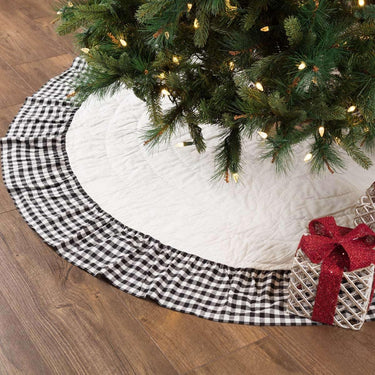 Emmie Black Ruffled Christmas Tree Skirt 60 VHC Brands - The Fox Decor